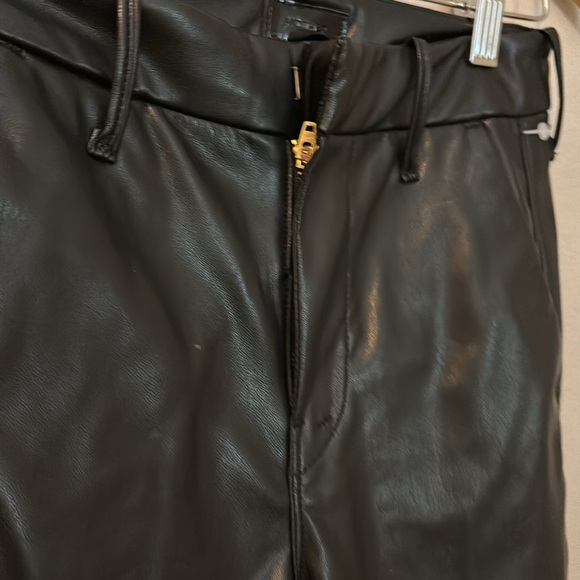MOTHER The Super Cha Cha Prep Hell Faux Leather Flare Pants 24 - Picture 6 of 15